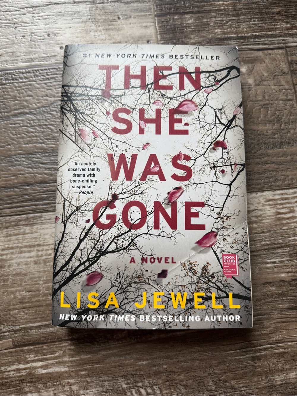 Then She Was Gone by Lisa Jewell - White & Pink Cover